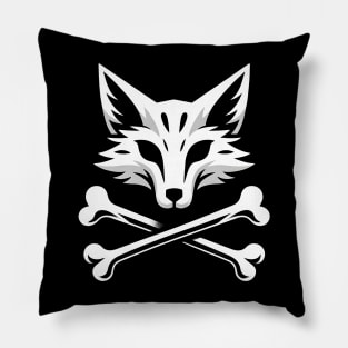 Jolly Roger Pirateflag Fox Skull Crossbones Pillow