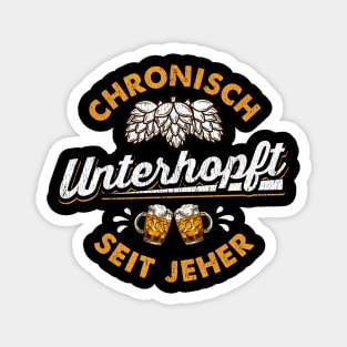 Chronisch Unterhopft l Bierliebhaber l Craft Beer brauen design Magnet