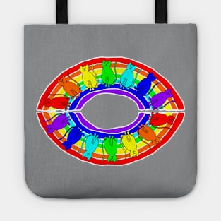 Rainbow Eye of Cats Tote