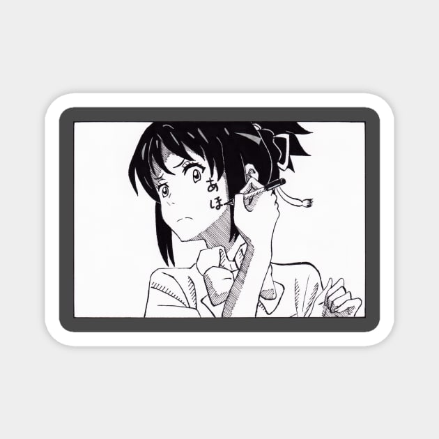 Mitsuha Miyamizu - Your Name Magnet by anime_drawing_97