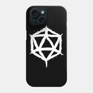 Chaotic White Dice - D20 for roleplayers Phone Case