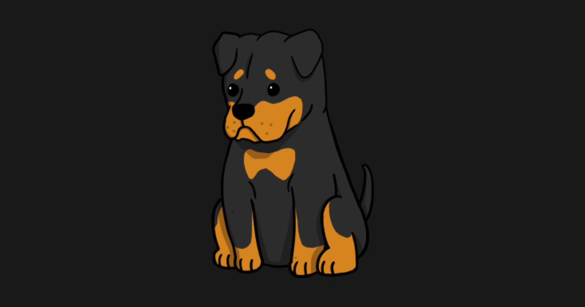 rottweiler cute cartoon rottweiler tapestry teepublic rottweiler size and weight chart