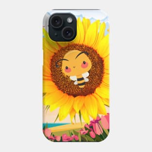 Bee on a Sunflower - Beeee Happy - Spring Comming Phone Case