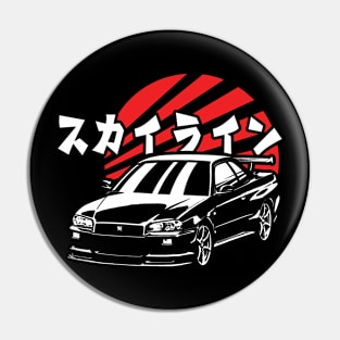 Rising Sun Nissan Skyline Pin