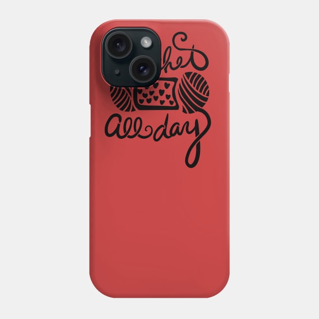 Crochet all Day Phone Case by bubbsnugg