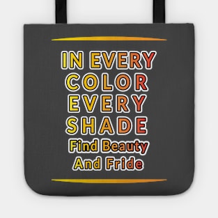 Celebrating Diversity: Embrace Unity in Colorful Typography for Pride Month Tote