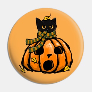 Autumn Kitty in A Pumpkin Pin