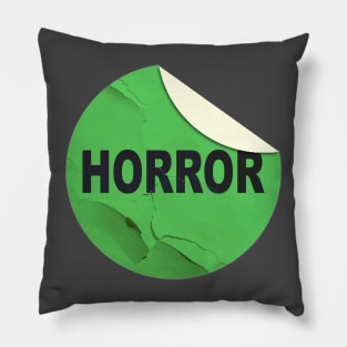 Horror VHS Rental Sticker - Small Pillow