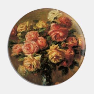 Roses in a Vase by Pierre Renoir Pin