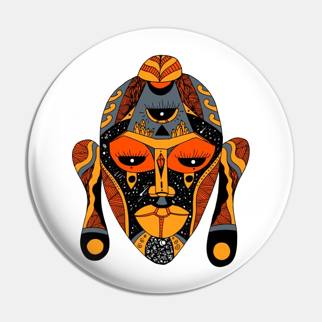 Orangrey African Mask 7 Pin by kenallouis