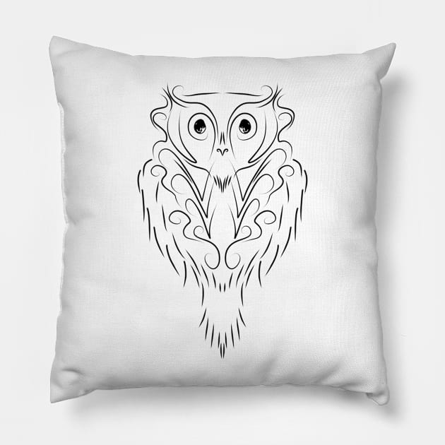 Crest of the Owl Pillow by RavenRarities