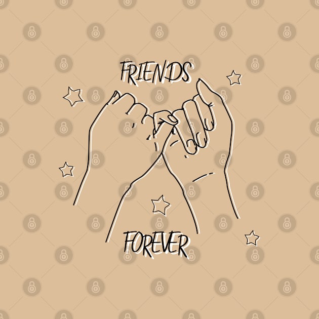 vintage pinky swear doodle star pinky promise poster i swear print hands line art printable wall art best friends forever by Modern Art