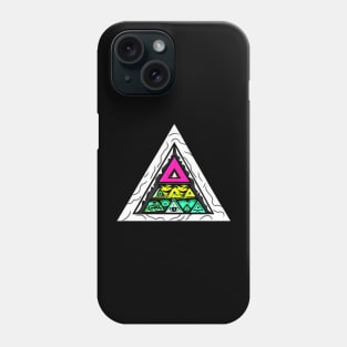 white illuminati pyramid triangle Phone Case