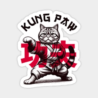 Kung Fu Cat Kung Paw Magnet