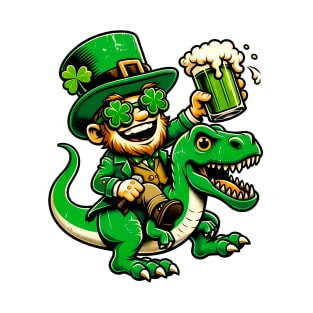 St. Paddy's Dino Ride: Festive Leprechaun & T-Rex T-Shirt T-Shirt