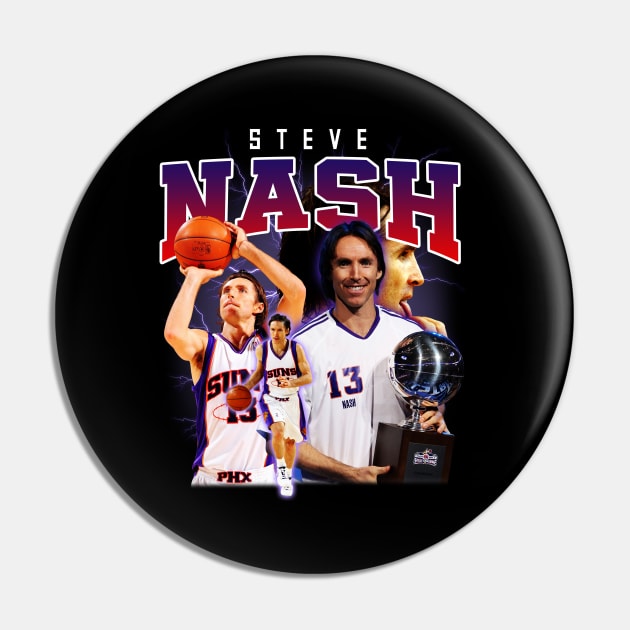 Steve Nash Basketball Legend Signature Vintage Retro 80s 90s Bootleg Rap Style Pin by CarDE