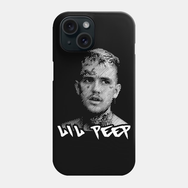 Lil Peep in halftone style Phone Case by Aldyz