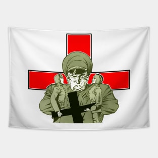 angry military Tapestry