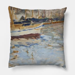 Port of Nice by Berthe Morisot Pillow