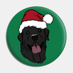 Black Lab Santa Claus Pin