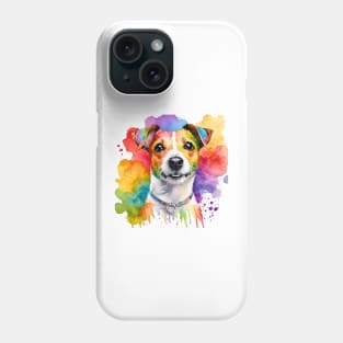 Jack Russell Terrier Watercolor Portrait Phone Case