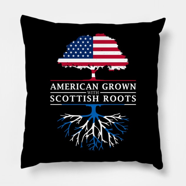 American Grown with Scottish Roots - Scotland Shirt Pillow by Family Heritage Gifts