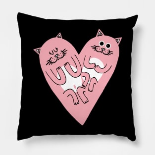 Cat heart Pillow