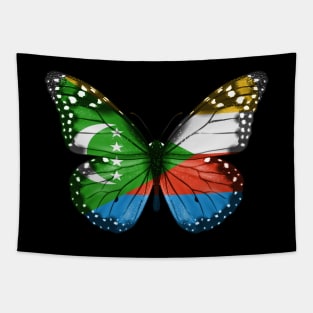 Comoran Flag  Butterfly - Gift for Comoran From Comoros Tapestry