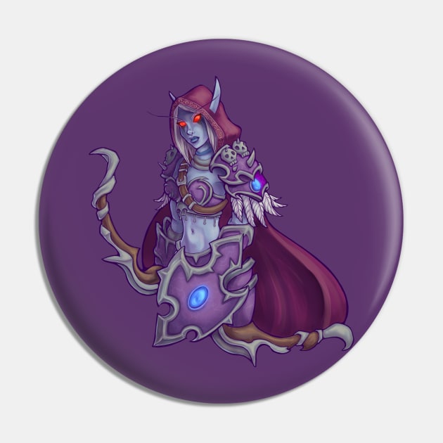 Lady Sylvanas Windrunner, the Banshee Queen Pin by Kylana