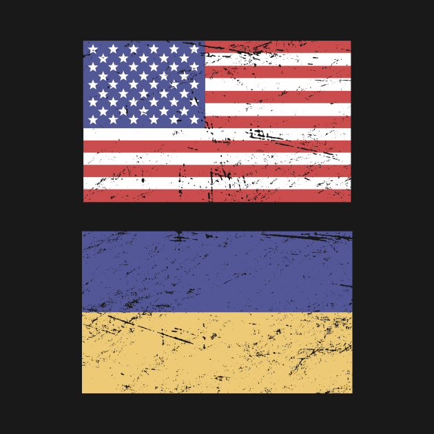 United States Flag & Ukraine Flag by MeatMan