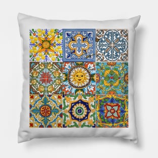 Handmade  La Quinta Tiles Pillow