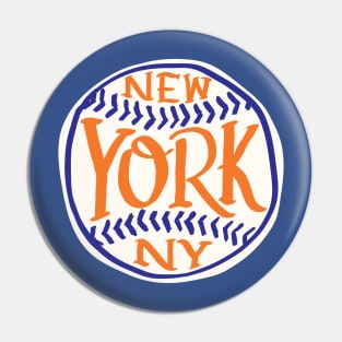 New York City Hand drawn Baseball Pin