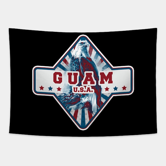 State of Guam american eagle Tapestry by SerenityByAlex