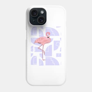 Pink Flamingo Midcentury Modern Retro Shapes Phone Case