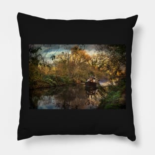 Narrowboat On The Kennet And Avon Pillow