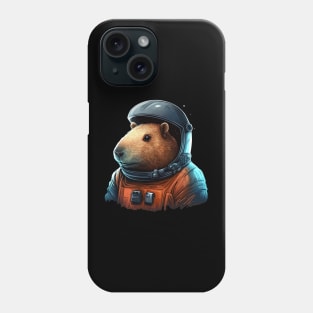 Capybara astronaut Phone Case