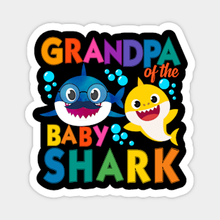 Grandpa of the baby shark Magnet