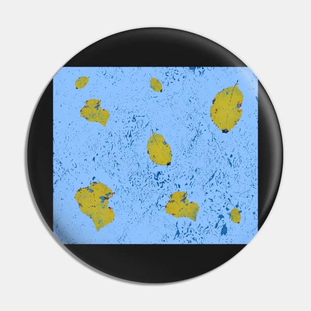 Yellow leaf on blue bg Pin by Happyoninside