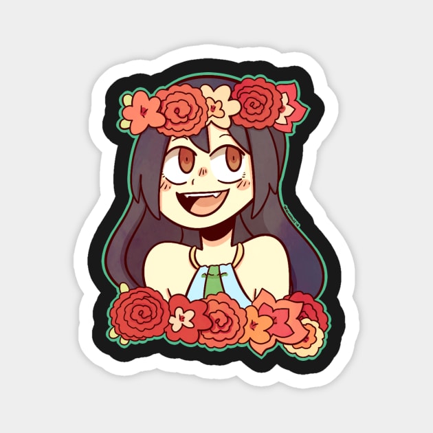 Wendy Flower Crown sticker Magnet by Dragnoodles