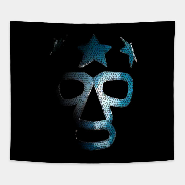 Masked Superstar in stained glass