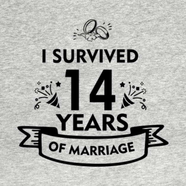 14th Anniversary Gift For Husband Or Wife 14th Anniversary T Shirt Teepublic