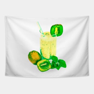 Abstract kiwi drink Tapestry