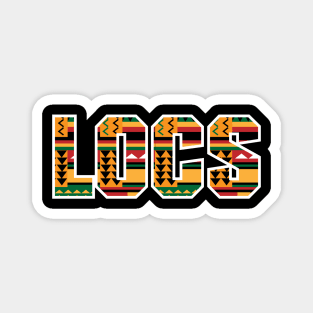 Locs Kente Pattern Magnet