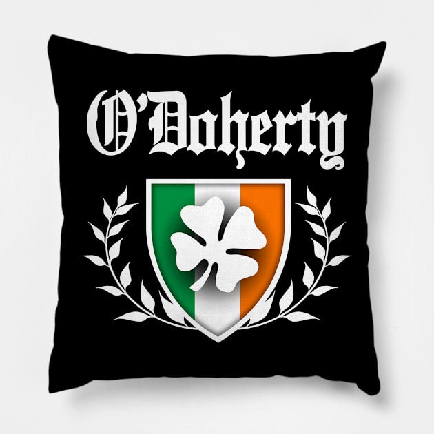 O'Doherty Shamrock Crest Pillow by robotface