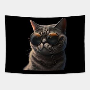 Cat Wearing Sunglasses Tapestry