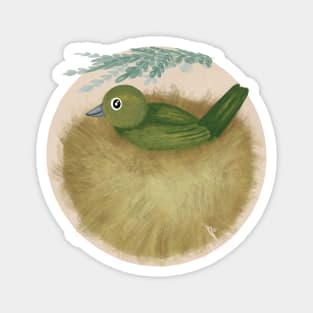 Nesting Painted Bunting Dot Magnet