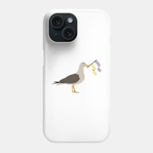 Seagull Holding Twink Pride Flag Phone Case