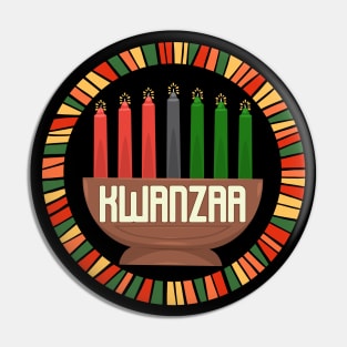 Kwanzaa Kinara Candle Logo Pin