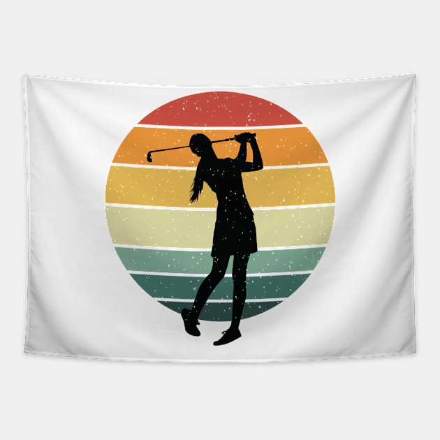 golf vintage classic retro Tapestry by Tesszero