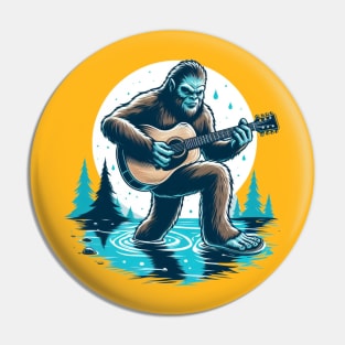 Bigfoot singing Pin